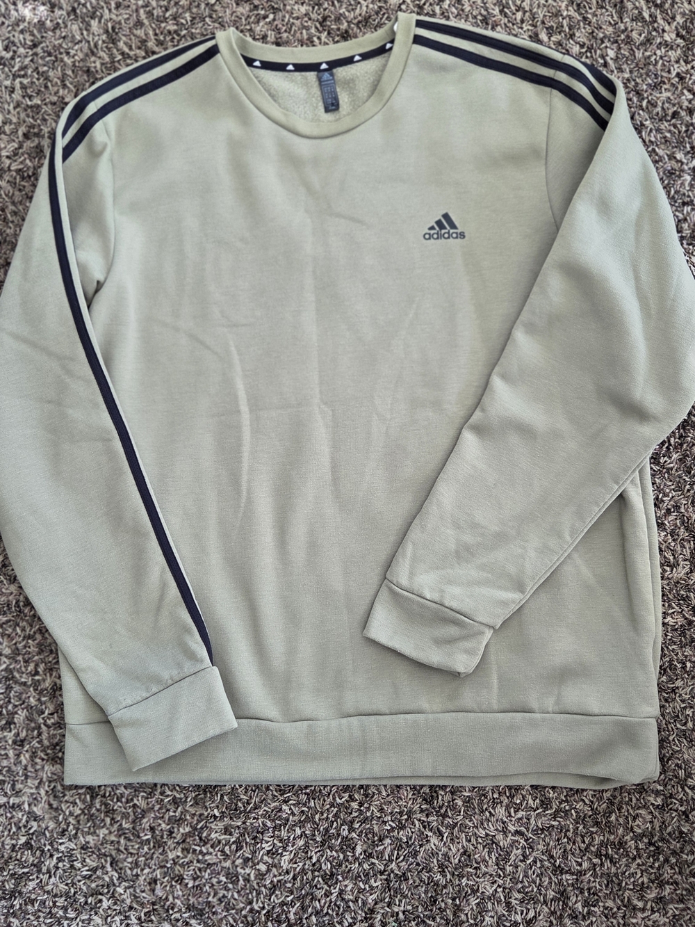 Adidas Men's Olive Crewneck Sweatshirt